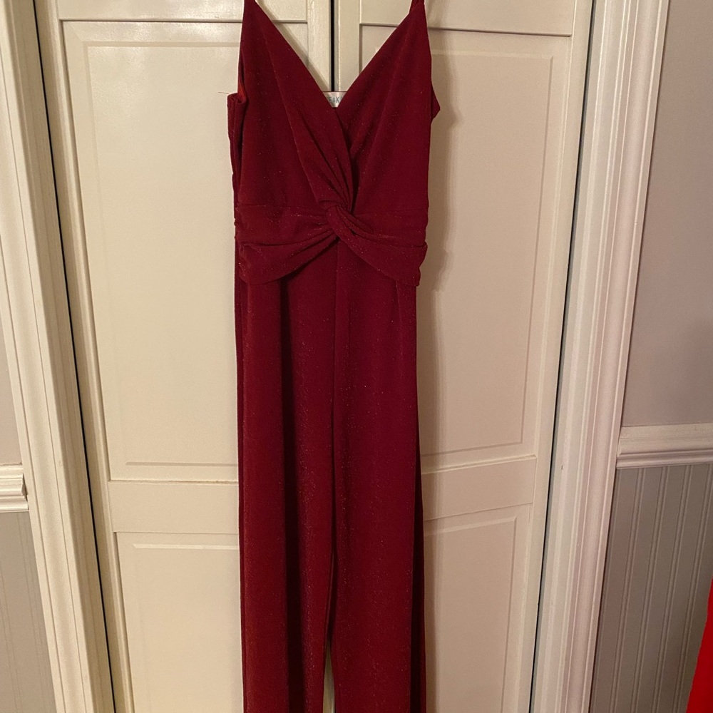 Chic Burgundy Red Jumpsuit